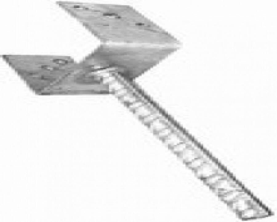 Intergard U-pergoladrager paalhouder licht thermisch verzinkt 121mm