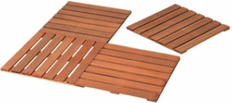 Intergard Vlondertegels 50x50cm Hardhout Bangkirai
