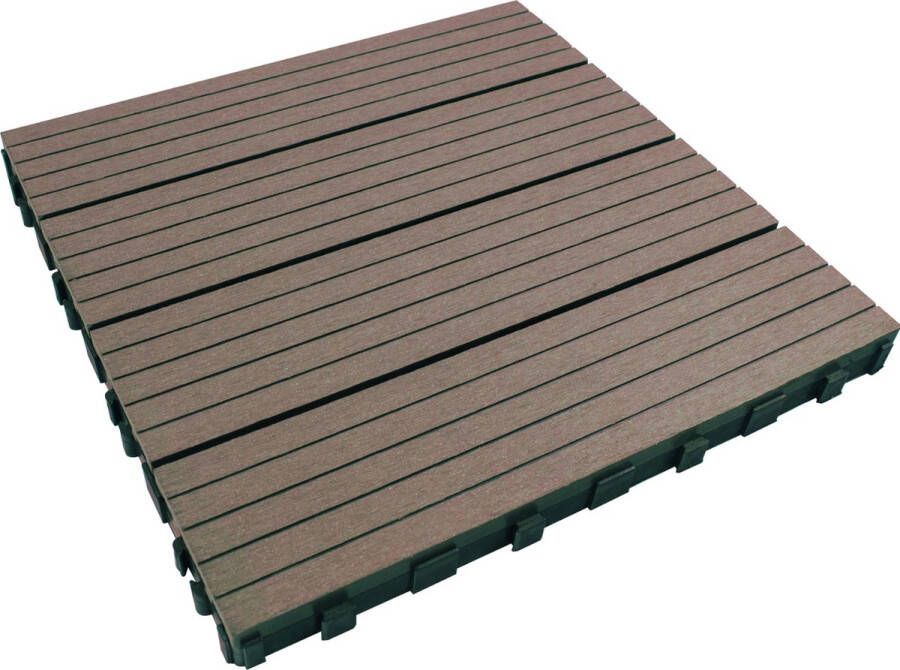 Intergard Vlondertegels tuintegel vlonder composiet 30x30cm per 4 stuks