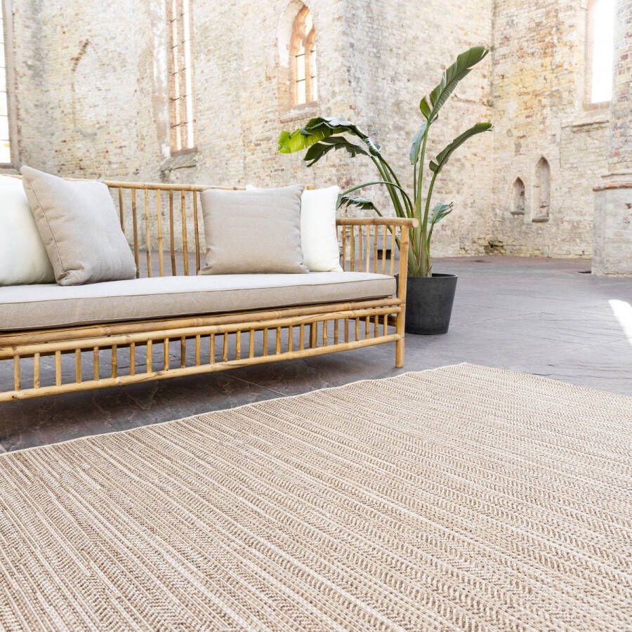 Interieur 05 Buitenkleed Jute Outdoor beige bruin Polypropyleen 160 x 230 cm (M)