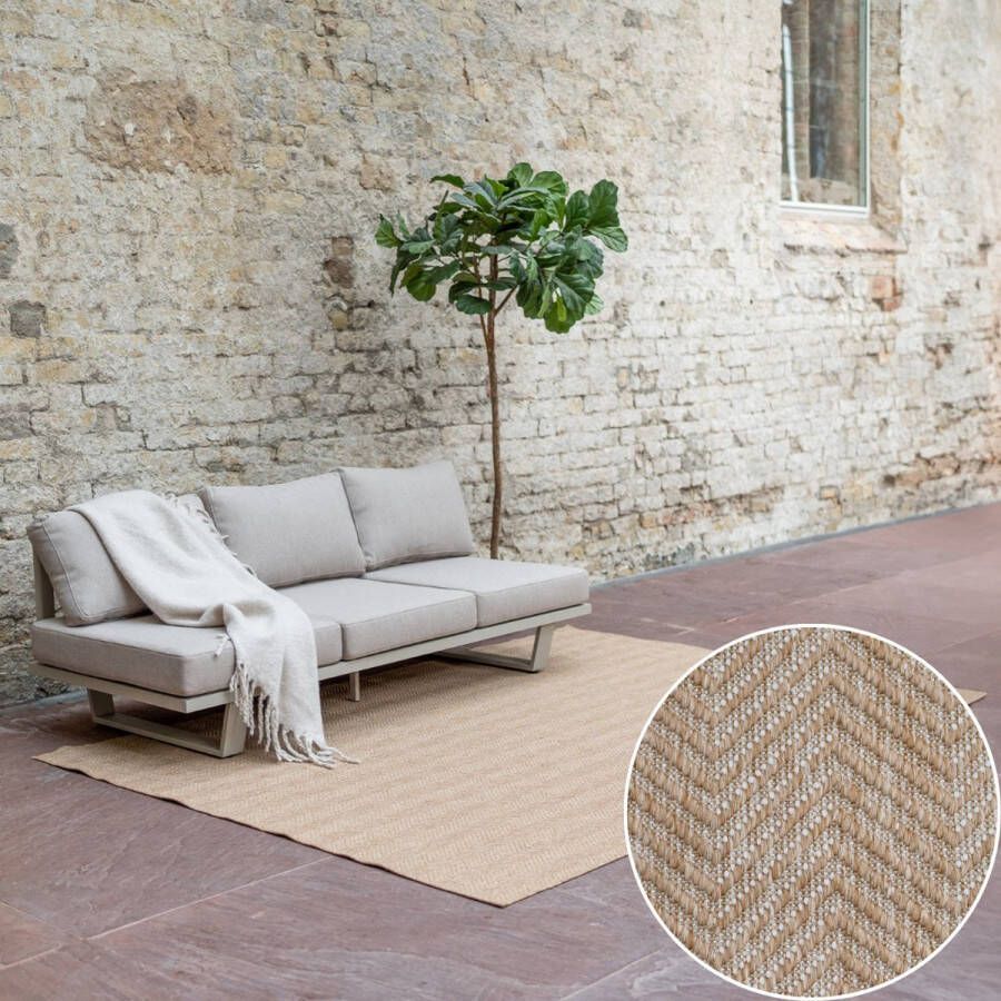 Interieur 05 Jute buitenkleed Naturel ZigZag Interieur05 Beige Polypropyleen 160 x 230 cm (M)
