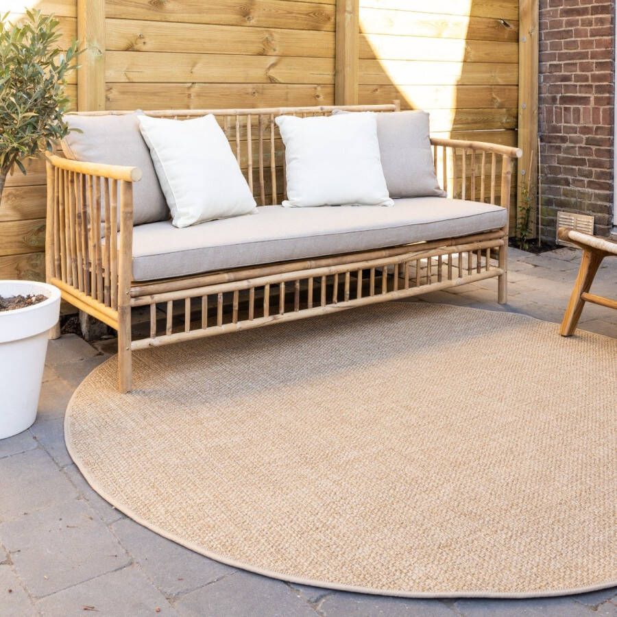 Interieur 05 Rond Buitenkleed Jute Excellent Outdoor Bruin Polypropyleen Rond 160 Ø (M)