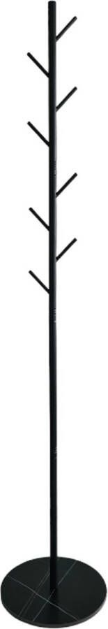 Interieurland Design boom Kapstok staand Kledingrek zwart marmer 170cm