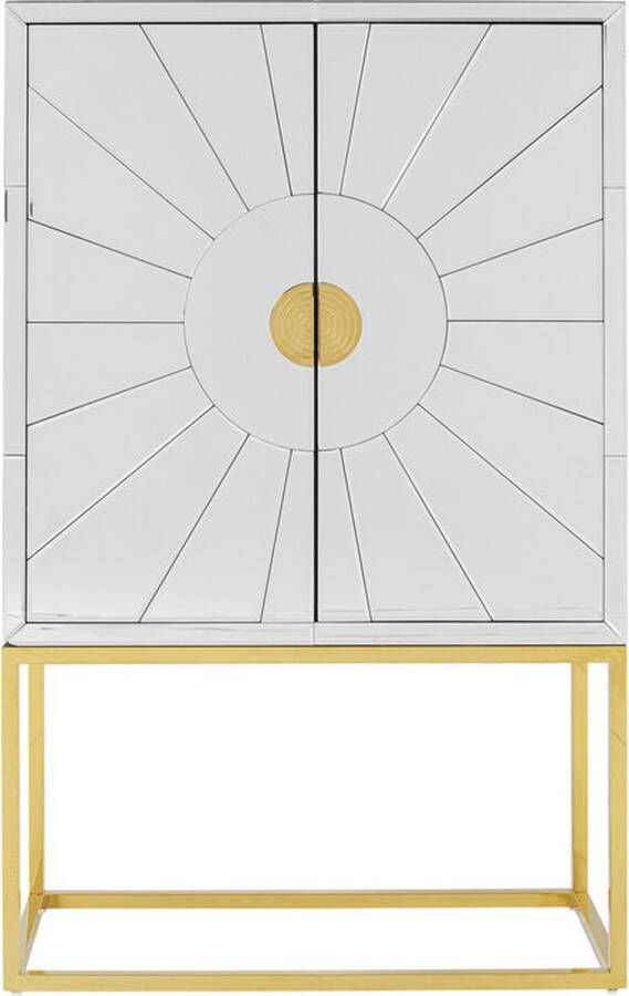Interieurs online Modern dressoir X7 180cm eiken decor gecoat afgeleid houtproduct met zwart frame