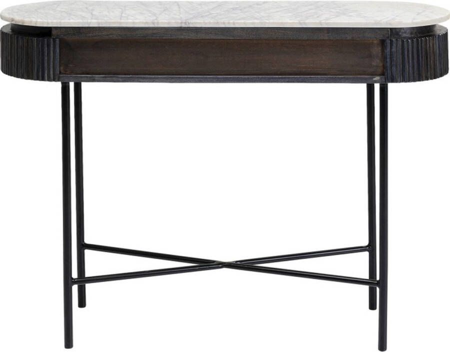 Interieurs online Kare design Console Glenn Sidetable 100cm met Marmer tafelblad