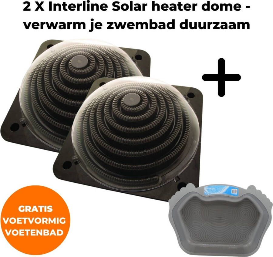 Interline 2x Solar heater bol 5L Pool Heater Zwembadverwarming Solarbol Solar Zwembad Verwarming Zwembad Verwarmen Solar Verwaming Zwembad 2 stuks Inclusief gratis voetvormig voetenbad