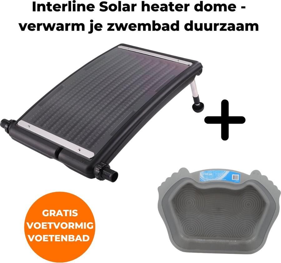 Interline Solar heater curve 7L Pool Heater Zwembadverwarming Solarmat Solar Zwembad Verwarming Zwembad Verwarmen Solar Verwaming Zwembad Inclusief gratis voetvormig voetenbad