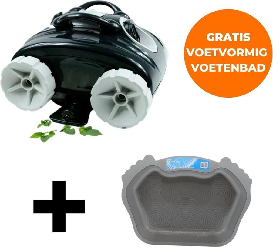 Interline Zwembadrobot Jellyfish Bodemzuiger Zwembad Stofzuiger Zwembad Reiniger Zwembad Robot Zwembadzuiger Zwembadstofzuiger Zwembaden tot 8m x 4m x 1.80 Incl. gratis voetvormig voetenbad