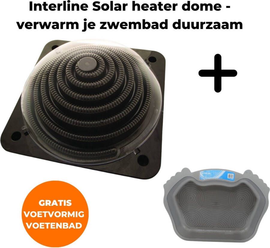 Interline Solar heater bol 5L Pool Heater Zwembadverwarming Solarbol Solar Zwembad Verwarming Zwembad Verwarmen Solar Verwaming Zwembad Inclusief gratis voetvormig voetenbad