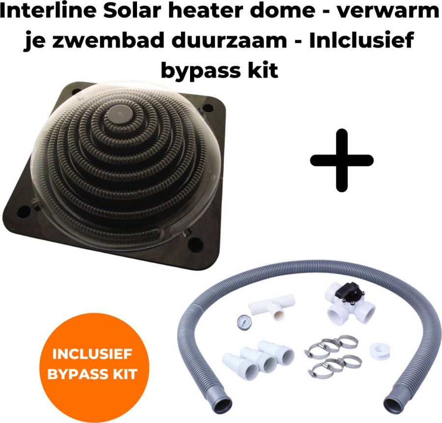 Interline Solar heater bol 5L Zonneverwarming zwembad Geschikt voor zwembaden tot 7000L Inclusief bypass kit