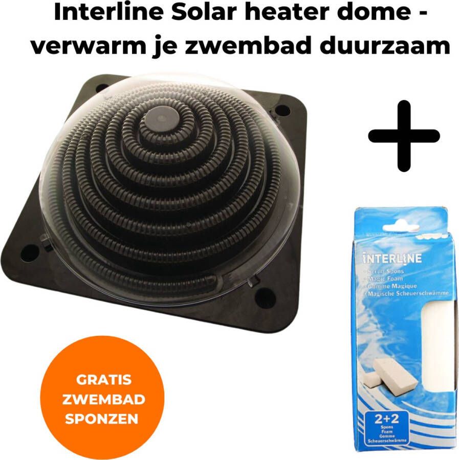 Interline Solar heater bol 5L Zonneverwarming zwembad Geschikt voor zwembaden tot 7000L Meerdere aansluiten voor groter zwembad