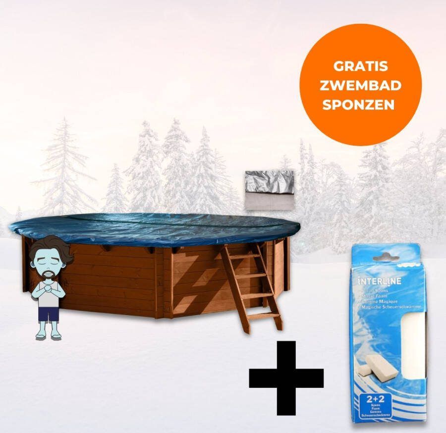 Interline winterafdekking 6 40m rond Voor alle typen zwembaden Vertraagt verdamping Verminderd verbruik chloor Inclusief gratis zwembadspons
