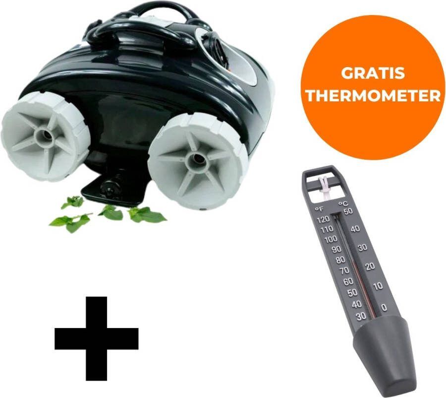 Interline Zwembadrobot Jellyfish Bodemzuiger Zwembad Stofzuiger Zwembad Reiniger Zwembad Robot Zwembadzuiger Zwembadstofzuiger Zwembaden tot 8m x 4m x 1 80m Incl. gratis Thermometer