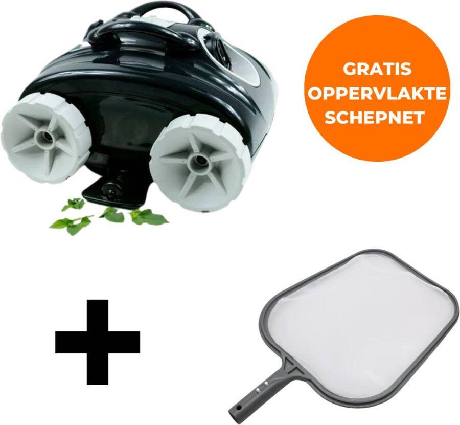 Interline zwembadrobot Jellyfish Zwembadrobot Zwembaden tot 8m x 4m Reinigt de bodem Geschikt voor alle type zwembaden Inclusief gratis oppervlakte schepnet