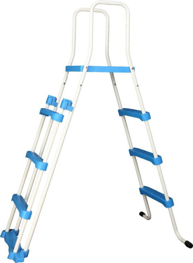 Interline Zwembadtrap A-frame Junior 122 Cm Wit blauw