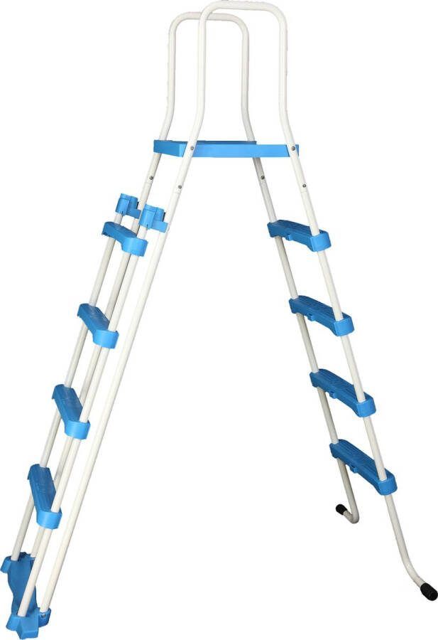Interline Zwembadtrap A-frame Junior 132 Cm Wit blauw