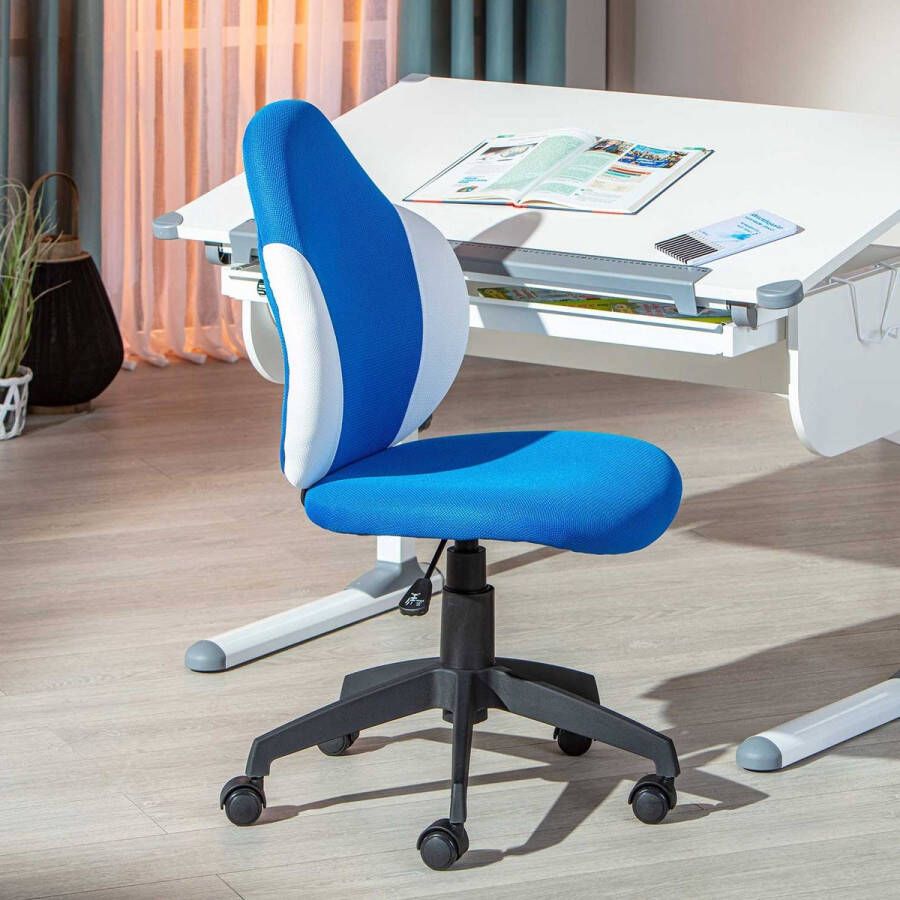 Interlink SAS Jessi kantoorstoel blauw wit.