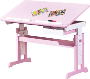 Leen Bakker Kinderbureau Cecilia roze 65 5x109x55 5 cm