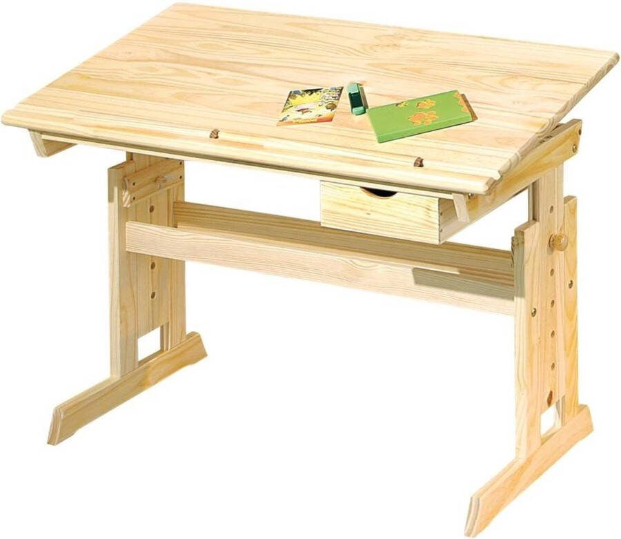 Leen Bakker Kinderbureau Julia licht grenenkleur 55x109x63 cm