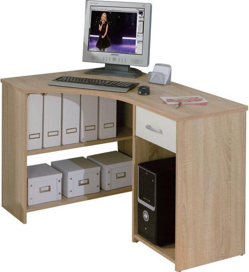 Leen Bakker Hoekbureau Caprera bruin 75x118x79 cm