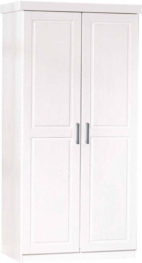 Leen Bakker Kledingkast Hakon wit 190x95x55 cm