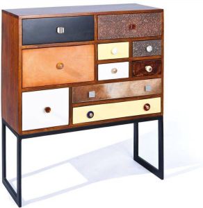 Leen Bakker Kast Flims mangohout 105x90x35 cm
