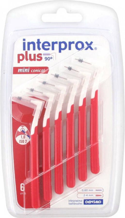 Interprox Ragers Plus Mini Conical 2-4mm Rood 6st