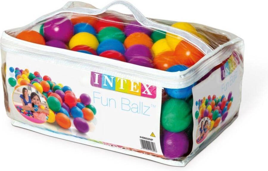 Intex 100 ballen Ballenbak ballen ø 6 5 cm Incl. Draagtas