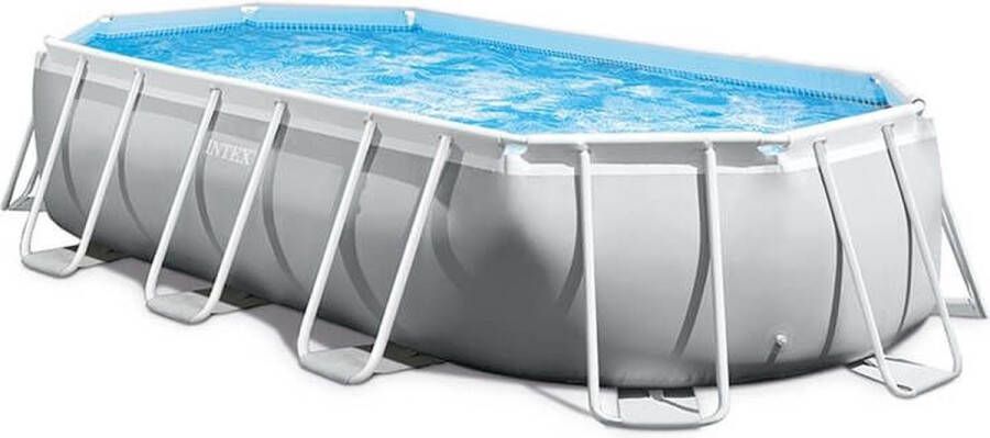 Intex Opzetzwembad Met Accessoires Prism Oval Frame 503 X 274 X 122 Cm Grijs