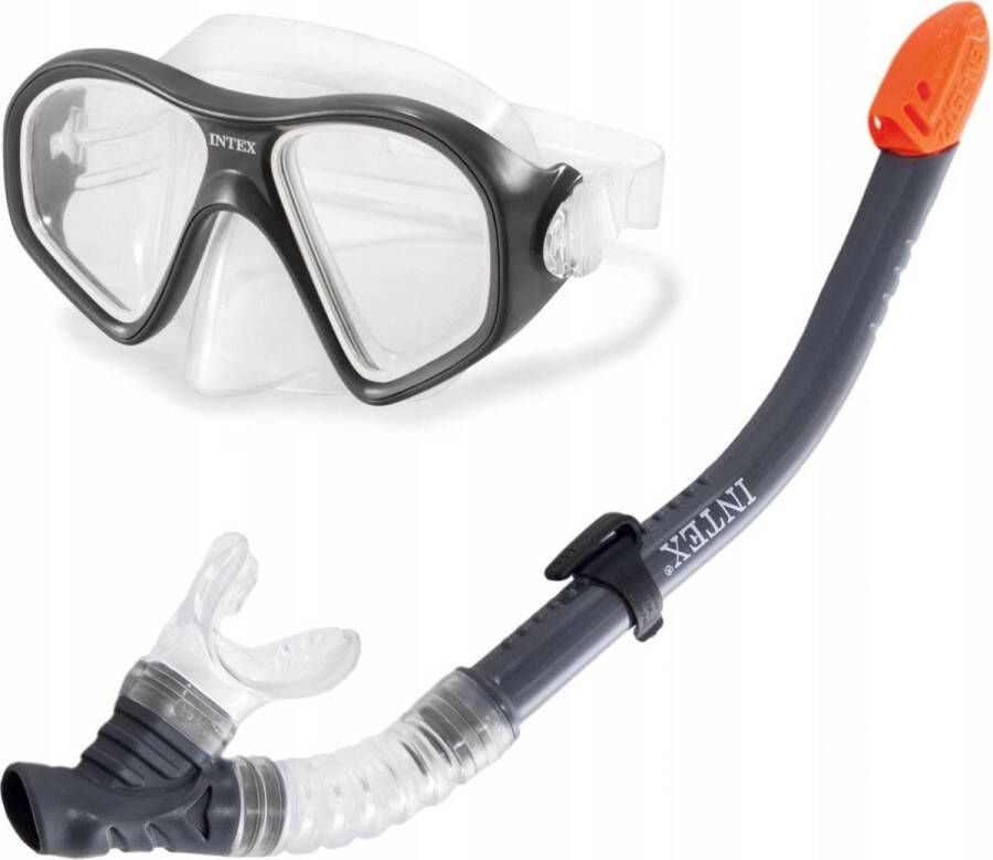 Intex 55648 Aquaflow Sport Reef Rider Duikbril en Snorkel Grijs