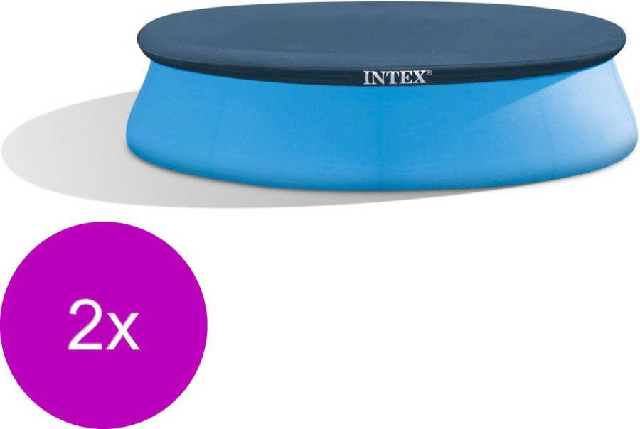 Intex Afdekzeil Easy Set Rond 28021 Afdekzeilen 2 x Ø305 cm Grijs