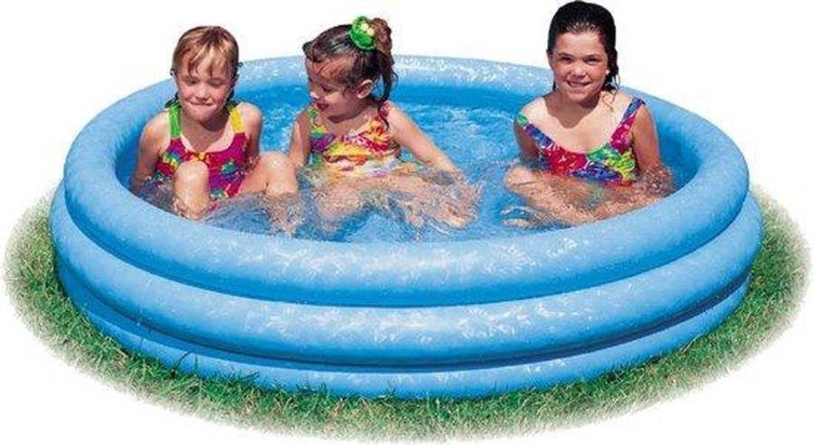 Intex blauw opblaasbaar zwembad (vanaf 3 jaar) met reparatiesetje