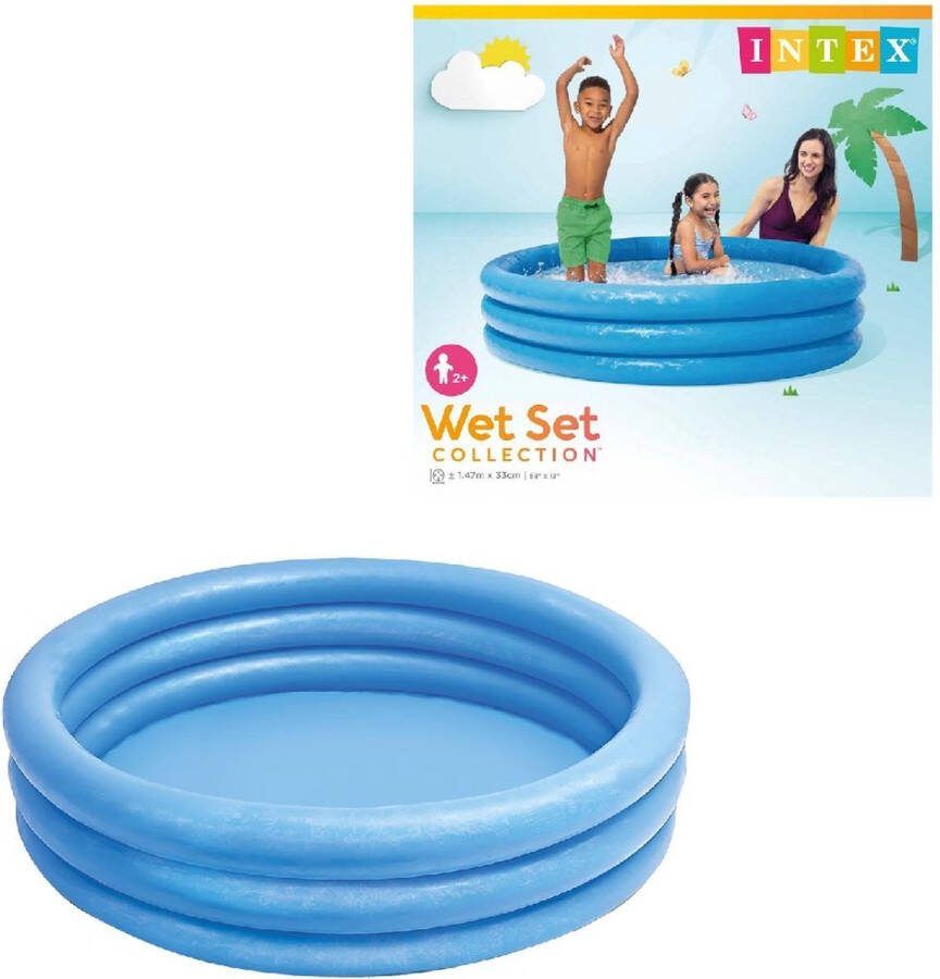Intex Crystal Blue Pool Familiebad Zwembaden ø147x33cm