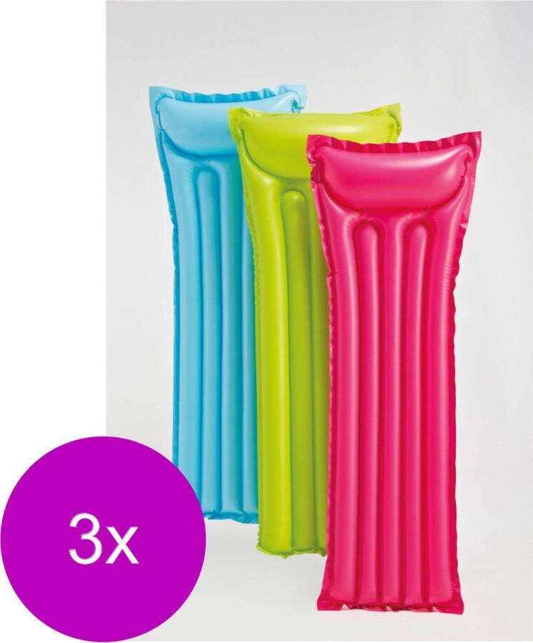 Intex Economat Luchtbed Luchtbedden 3 x 183x69 cm Assorti