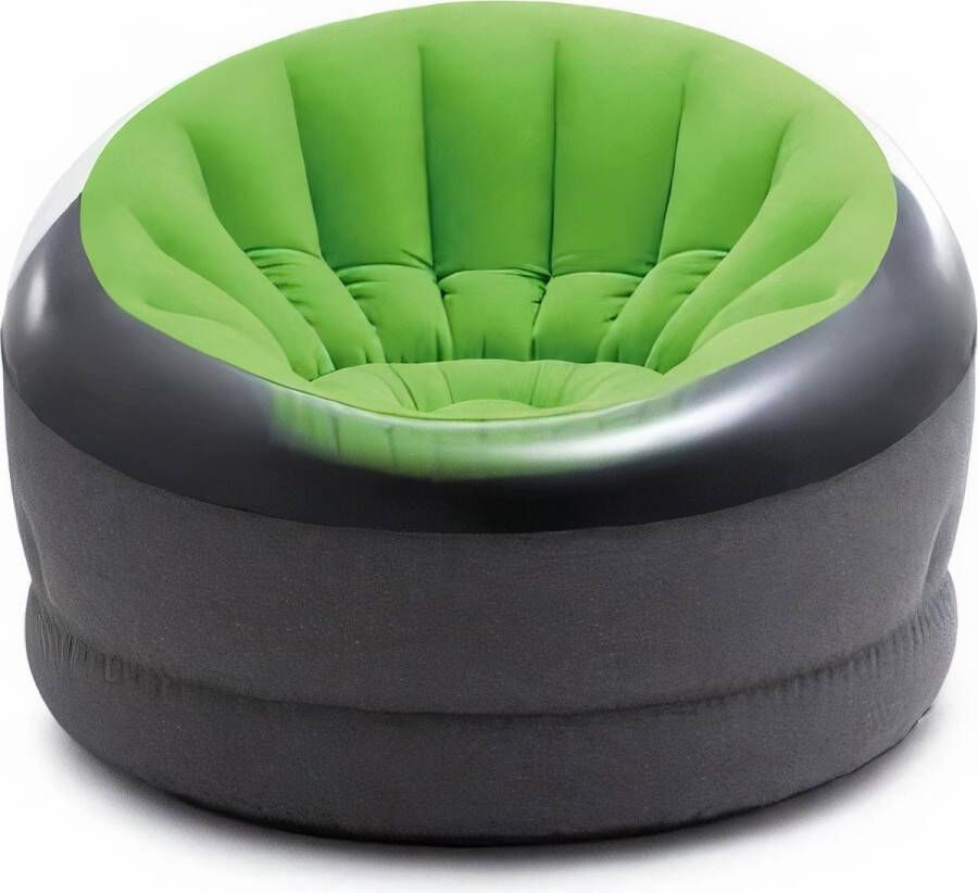 Intex opblaasbare loungestoel 112 cm vinyl grijs groen