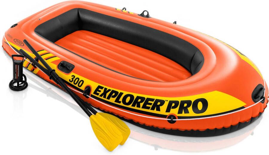 Intex Explorer Pro 300 Set Opblaasboot 244 x 117 x 36 cm Inclusief peddels en pomp