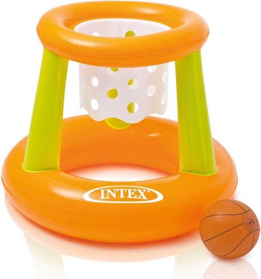 Intex Waterbasketbal Set Floating Hoops oranje groen 67 x 55 cm