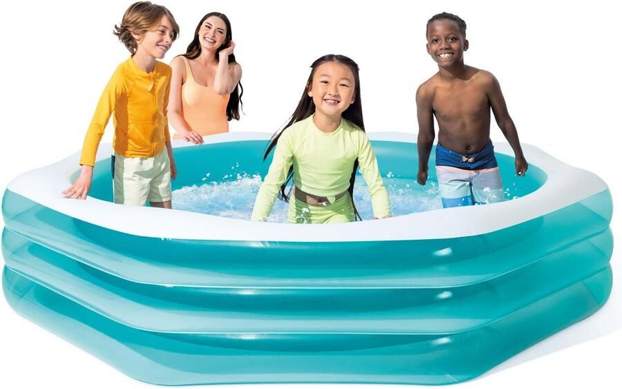 Intex opblaasbaar familiezwembad Achthoekig L254 x B254 x H56 cm