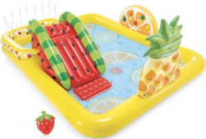 Intex Kinderzwembad Glijbaan Waterparadijs Twee badjes Fruit thema