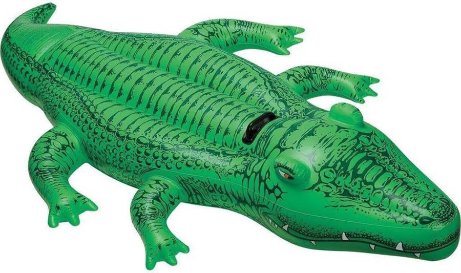 Intex Krokodil Ride-On Opblaasdier Opblaasbaar zwembad speelgoed Opblaasfiguren Opblaasdieren Zomer Zwembad Strand Zon Opblaas Speelgoed voor Kinderen