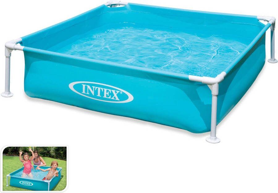 Intex Miniframe Pool Zwembad 122 X 122 X 30 Cm Blauw