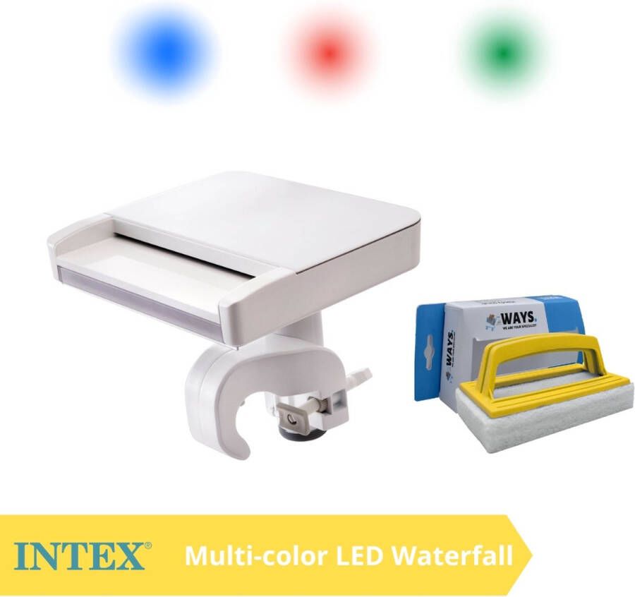 Intex Multicolor LED waterval & WAYS scrubborstel