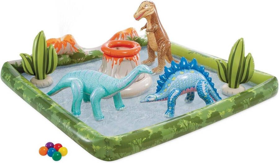 Intex Opblaasbaar speelzwembad Jurassic Adventure (201x201x36cm )