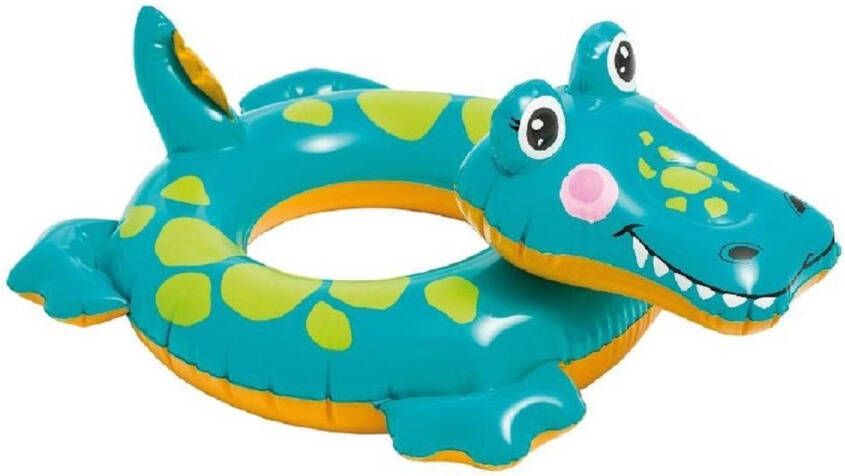 Intex Opblaasbare krokodil zwemband 66 cm Zwembenodigdheden Zwemringen Dieren thema Krokodil zwembanden voor kinderen