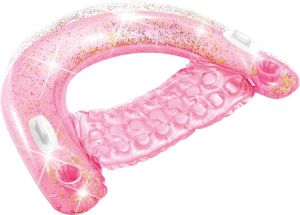 Intex Opblaasbare Lounge Stoel met Glitter roze
