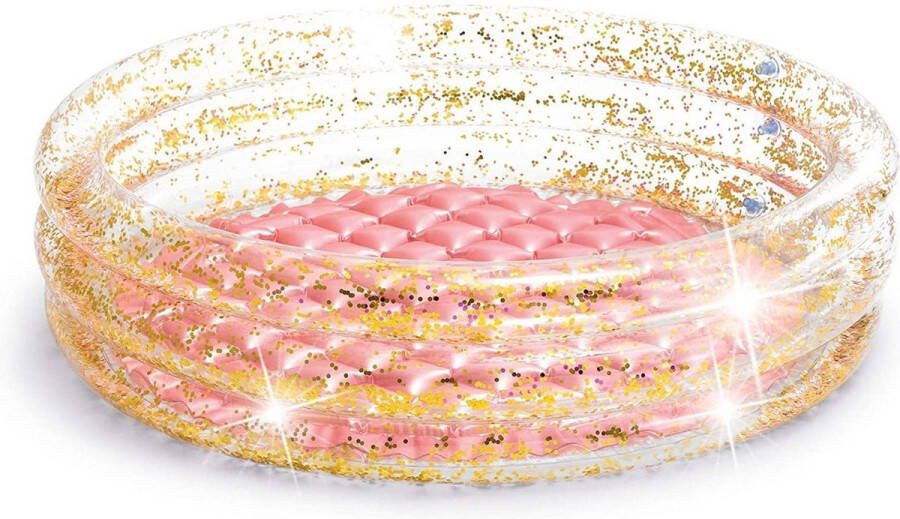 Intex Opblaaszwembad glitter 86 x 25 cm vinyl roze goud