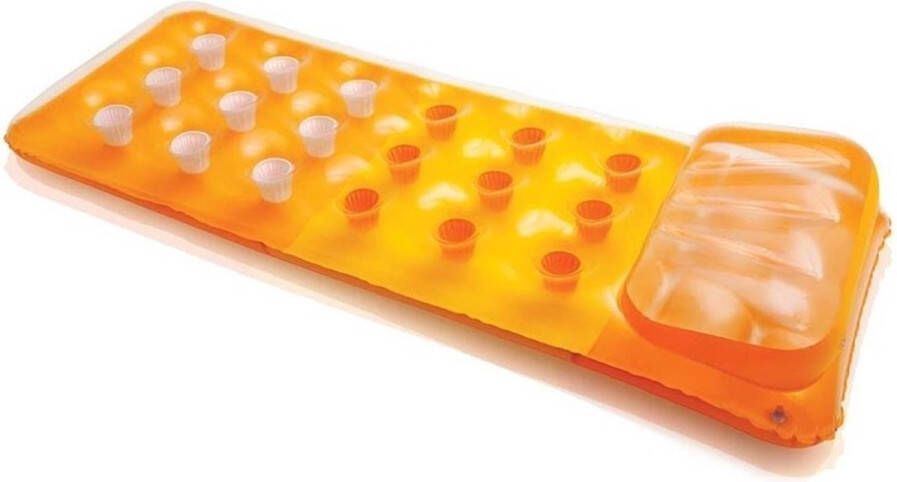 Intex Oranje opblaasbaar luchtbed 188 x 71 cm zwembad speelgoed voor kinderen en volwassenen opblaasbedden Waterspeelgoed