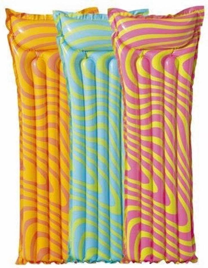 Intex Padisport Luchtbed Opblaasbaar Wave Luchtbed Met Golf Ontwerp Zwembadluchtbed Waterdrijver