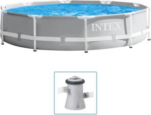 Intex Prism Frame Pool Set zwembaden Grijs ø 305 cm Rond