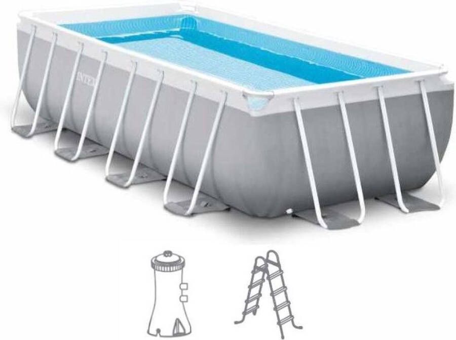 Intex Prism Frame Pool Zwembad 400 x 200 x 100cm met pomp en accessoires
